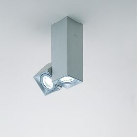 ΟΡΟΦΉΣ ΦΩΤΙΣΤΙΚΆ  CEILING LIGHT 2 X GU10 LED BULB BRUSHED ALUMINIUM   W:162MM   H:204MM - ΣΠΟΤ ΤΟΊΧΟΥ