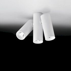 ΣΠΟΤ ΕΠΊΤΟΙΧΑ  SPOT LIGHT 3 X LED DOB 5 W  WHITE  LACQUERING HAUL SERIES   W:40MM   H:123MM   D:130MM - ΣΠΟΤ ΤΟΊΧΟΥ