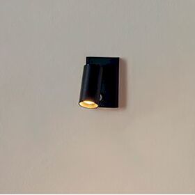 ΑΠΛΊΚΕΣ (ΕΠΊΤΟΙΧΑ ΦΩΤΙΣΤΙΚΆ)  WALL LIGHT 1  X LED DOB 5 W BLACK LACQUERING HAUL SERIES   W:40MM   H:100MM   D:117MM - ΣΠΟΤ ΤΟΊΧΟΥ