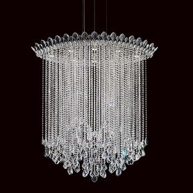 SCHONBEK ΚΛΑΣΣΙΚΆ ΦΩΤΙΣΤΙΚΆ ΚΡΕΜΑΣΤΆ TRILLIANE STRANDS 8 LIGHT 220V PENDANT IN STAINLESS STEEL WITH CLEAR HERITAGE CRYSTAL