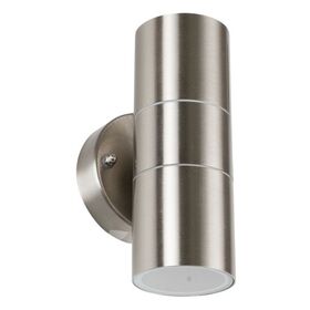 ΑΝΟΞΕΙΔΩΤΗ ΑΠΛΙΚΑ ΔΙΠΛΗ GU10 INOX - ΤΟΊΧΟΥ ΦΩΤΙΣΤΙΚΆ 