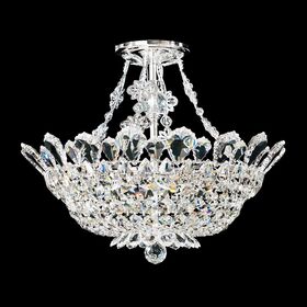 SCHONBEK ΚΛΑΣΣΙΚΆ ΦΩΤΙΣΤΙΚΆ ΌΡΟΦΉΣ TRILLIANE 8 LIGHT 220V CLOSE TO CEILING IN SILVER WITH CLEAR CRYSTALS FROM SWAROVSKI®