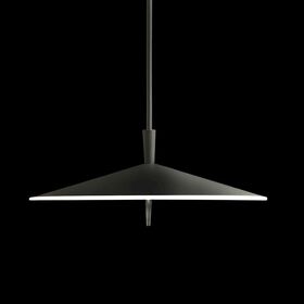 SUSPENSION 40 CM DIAMETER,METALLIC SHADE LED 3 X 7 W ANTHRACITE GREY LACQUER