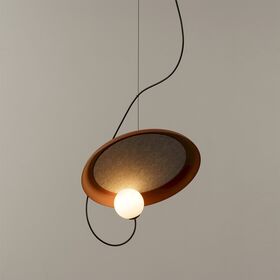 SUSPENSION LAMP 38 CM DIAMETER G9 LED 1X 4,8W TEXTURED COPPER LACQUER