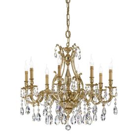ΚΛΑΣΙΚΆ ΦΩΤΙΣΤΙΚΆ < ΙΤΑΛΙΚΆ POSSONI >   FRENCH GOLD CHANDELIER WITH PEAR SHAPE SCHOLER CRYSTAL FINISH  002    8XMAX42W E14 - ΚΡΕΜΑΣΤΆ ΦΩΤΙΣΤΙΚΆ