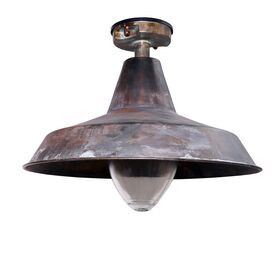 ΠΑΡΑΔΟΣΙΑΚΌ ΧΕΙΡΟΠΟΊΗΤΟ ΦΩΤΙΣΤΙΚΌ ΟΡΟΦΉΣ ΑΠΌ ΜΑΣΊΦ ΟΡΕΊΧΑΛΚΟ, ΜΕ ΦΑΡΔΎ ΜΕΤΑΛΛΙΚΌ ΚΑΠΈΛΟ ΚΑΙ ΠΡΟΣΤΑΤΕΥΤΙΚΌ ΓΥΆΛΙΝΟ ΚΆΛΥΜΜΑ. - DITS ΚΑΤΑΣΚΕΥΉ - ΣΤΕΓΑΝΆ ΦΩΤΙΣΤΙΚΆ