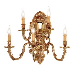 ΚΛΑΣΙΚΆ ΦΩΤΙΣΤΙΚΆ < ΙΤΑΛΙΚΆ POSSONI >   FRENCH GOLD WALL LIGHT FINISH  002    5XMAX42W E14 - ΚΡΕΜΑΣΤΆ ΦΩΤΙΣΤΙΚΆ