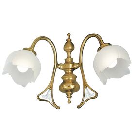 ΚΛΑΣΙΚΆ ΦΩΤΙΣΤΙΚΆ < ΙΤΑΛΙΚΆ POSSONI >   POLISH BRASS FINISH WALL LIGHT WITH GLASS FINISH  007    2XMAX28W E14 - ΚΡΕΜΑΣΤΆ ΦΩΤΙΣΤΙΚΆ