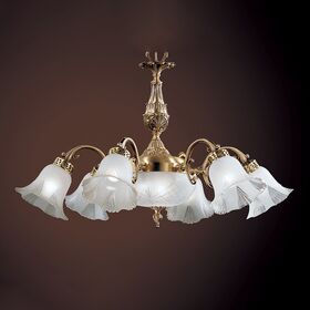 ΚΛΑΣΙΚΆ ΦΩΤΙΣΤΙΚΆ < ΙΤΑΛΙΚΆ POSSONI >   ANTIQUE BRASS FINISH CHANDELIER WITH GLASS FINISH  008    3XMAX28W E14 - ΚΡΕΜΑΣΤΆ ΦΩΤΙΣΤΙΚΆ