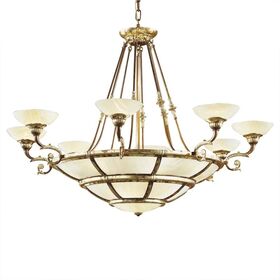 ΚΛΑΣΙΚΆ ΦΩΤΙΣΤΙΚΆ < ΙΤΑΛΙΚΆ POSSONI >   CHANDELIER WITH ONYX GLASS FINISH  008-034    22XMAX42W E14 - ΚΡΕΜΑΣΤΆ ΦΩΤΙΣΤΙΚΆ