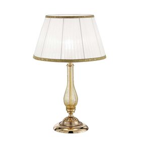 ΚΛΑΣΙΚΆ ΦΩΤΙΣΤΙΚΆ < ΙΤΑΛΙΚΆ POSSONI >   TABLE LAMP WITH AMBER CRACKLE GLASS AND SHADE FINISH  002-008    1XMAX42W E27 - ΚΛΑΣΙΚΆ ΦΩΤΙΣΤΙΚΆ