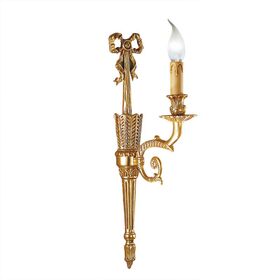 ΚΛΑΣΙΚΆ ΦΩΤΙΣΤΙΚΆ < ΙΤΑΛΙΚΆ POSSONI >   FRENCH GOLD FINISH WALL LIGHT FINISH  002    1XMAX42W E14 - ΤΟΊΧΟΥ ΦΩΤΙΣΤΙΚΆ 