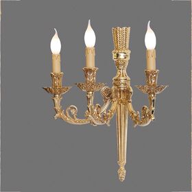 ΚΛΑΣΙΚΆ ΦΩΤΙΣΤΙΚΆ < ΙΤΑΛΙΚΆ POSSONI >   FRENCH GOLD FINISH WALL LIGHT FINISH  002    3XMAX42W E14 - ΤΟΊΧΟΥ ΦΩΤΙΣΤΙΚΆ 