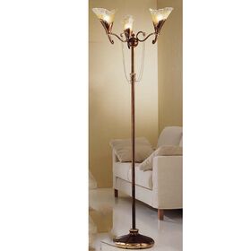 ΚΛΑΣΙΚΆ ΦΩΤΙΣΤΙΚΆ < ΙΤΑΛΙΚΆ POSSONI >   FLOOR LAMP WITH GLASS FINISH  008-034    3XMAX42W E14 - ΔΑΠΈΔΟΥ ΦΩΤΙΣΤΙΚΆ 