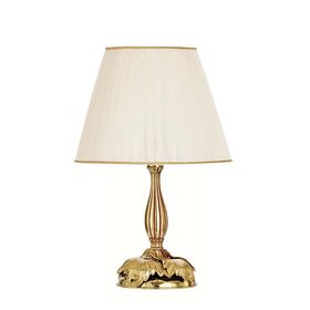 ΚΛΑΣΙΚΆ ΦΩΤΙΣΤΙΚΆ < ΙΤΑΛΙΚΆ POSSONI >   FRENCH GOLD FINISH TABLE LAMP WITH PLEATED ORGANZA SHADE FINISH  002    1XMAX 42W E27 - ΕΠΙΤΡΑΠΈΖΙΑ ΦΩΤΙΣΤΙΚΆ