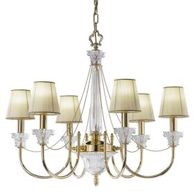 ΚΛΑΣΙΚΆ ΦΩΤΙΣΤΙΚΆ < ΙΤΑΛΙΚΆ POSSONI >   ANTIQUE BRASS FINISH CHANDELIER WITH ALABASTER FINISH  008    6XMAX28W E14 - ΚΡΕΜΑΣΤΆ ΦΩΤΙΣΤΙΚΆ