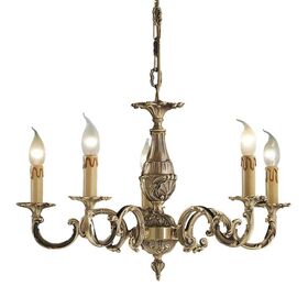 ΚΛΑΣΙΚΆ ΦΩΤΙΣΤΙΚΆ < ΙΤΑΛΙΚΆ POSSONI >   ANTIQUE BRASS FINISH CHANDELIER FINISH  008    5XMAX42W E14 - ΚΡΕΜΑΣΤΆ ΦΩΤΙΣΤΙΚΆ