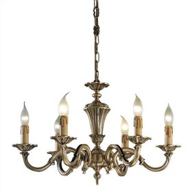ΚΛΑΣΙΚΆ ΦΩΤΙΣΤΙΚΆ < ΙΤΑΛΙΚΆ POSSONI >   ANTIQUE BRASS FINISH CHANDELIER FINISH  008    5XMAX42W E14 - ΚΡΕΜΑΣΤΆ ΦΩΤΙΣΤΙΚΆ
