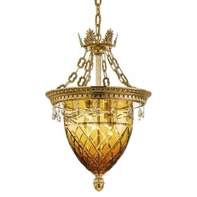 ΚΛΑΣΙΚΆ ΦΩΤΙΣΤΙΚΆ < ΙΤΑΛΙΚΆ POSSONI >   SHADED GOLD PLATED FINISH CHANDELIER WITH AMBER BOWL WITH SCHOELER DROPS FINISH  079    4XMAX42W E14 - ΚΡΕΜΑΣΤΆ ΦΩΤΙΣΤΙΚΆ