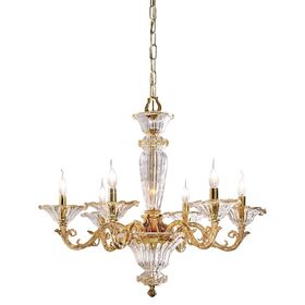 ΚΛΑΣΙΚΆ ΦΩΤΙΣΤΙΚΆ < ΙΤΑΛΙΚΆ POSSONI >   CHANDELIER WITH GLASS FINISH  002-079    6XMAX42W E14 - ΚΡΕΜΑΣΤΆ ΦΩΤΙΣΤΙΚΆ