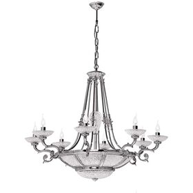 ΚΛΑΣΙΚΆ ΦΩΤΙΣΤΙΚΆ < ΙΤΑΛΙΚΆ POSSONI >   CHROME FINISH CHANDELIER W/HAND CARVED CRYSTAL FINISH  035    14XMAX 42W E14 - ΚΡΕΜΑΣΤΆ ΦΩΤΙΣΤΙΚΆ