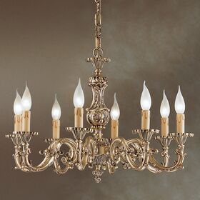 ΚΛΑΣΙΚΆ ΦΩΤΙΣΤΙΚΆ < ΙΤΑΛΙΚΆ POSSONI >   ANTIQUE BRASS CHANDELIER FINISH  008    6XMAX42W E14 - ΚΡΕΜΑΣΤΆ ΦΩΤΙΣΤΙΚΆ