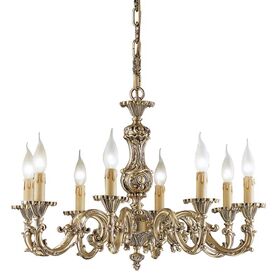 ΚΛΑΣΙΚΆ ΦΩΤΙΣΤΙΚΆ < ΙΤΑΛΙΚΆ POSSONI >   ANTIQUE BRASS FINISH CHANDELIER FINISH  008    8XMAX42W E14 - ΚΡΕΜΑΣΤΆ ΦΩΤΙΣΤΙΚΆ