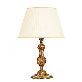 ΚΛΑΣΙΚΆ ΦΩΤΙΣΤΙΚΆ < ΙΤΑΛΙΚΆ POSSONI >   FRENCH GOLD FINISH TABLE LAMP WITH PLEATED SILK SHADE FINISH  002    1XMAX 42W E27 - ΕΠΙΤΡΑΠΈΖΙΑ ΦΩΤΙΣΤΙΚΆ