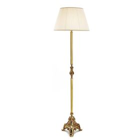 ΚΛΑΣΙΚΆ ΦΩΤΙΣΤΙΚΆ < ΙΤΑΛΙΚΆ POSSONI >   FRENCH GOLD FLOOR LAMP WITH PLEATED SILK SHADE FINISH  002    1XMAX 105W E27 - ΔΑΠΈΔΟΥ ΦΩΤΙΣΤΙΚΆ 