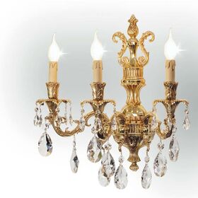 ΚΛΑΣΙΚΆ ΦΩΤΙΣΤΙΚΆ < ΙΤΑΛΙΚΆ POSSONI >   WALL LIGHT WITH PEAR SHAPE SCHOLER CRYSTAL FINISH  002    3XMAX42W E14 - ΦΩΤΙΣΤΙΚΆ ΤΟΊΧΟΥ