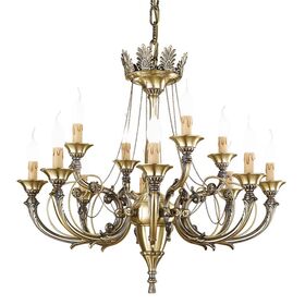 ΚΛΑΣΙΚΆ ΦΩΤΙΣΤΙΚΆ < ΙΤΑΛΙΚΆ POSSONI >   ANTIQUE BRASS FINISH CHANDELIER FINISH  008    12XMAX42W E14 - ΚΡΕΜΑΣΤΆ ΦΩΤΙΣΤΙΚΆ