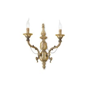ΚΛΑΣΙΚΆ ΦΩΤΙΣΤΙΚΆ < ΙΤΑΛΙΚΆ POSSONI >   ANTIQUE BRASS FINISH WALL LIGHT FINISH  008    2XMAX42W E14 - ΤΟΊΧΟΥ ΦΩΤΙΣΤΙΚΆ 