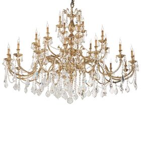 ΚΛΑΣΙΚΆ ΦΩΤΙΣΤΙΚΆ < ΙΤΑΛΙΚΆ POSSONI >   FRENCH GOLD FINISH CHANDELIER WITH PENDELOQUES SCHOELER CRYSTAL FINISH  002    28XMAX42W E14 - ΚΡΕΜΑΣΤΆ ΦΩΤΙΣΤΙΚΆ