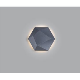 ΣΤΕΓΑΝΆ ΦΩΤΙΣΤΙΚΆ ΤΟΊΧΟΥ ΑΠΛΊΚΕΣ  OUTDOOR WALL LIGHT     01460 GREY DIAMETER: 25 CM DISTANCE FROM WALL: 6,5 CM MATERIAL: ALUMINUM LIGHTING SOURCE: 12W LED 3000K, 960 LM - ΜΟΝΤΈΡΝΑ ΦΩΤΙΣΤΙΚΆ