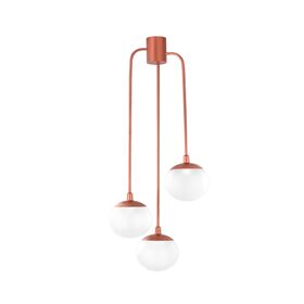 ΜΟΝΤΈΡΝΑ ΦΩΤΙΣΤΙΚΆ ΜΊΝΙΜΑΛ > ΟΡΟΦΉΣ >  CEILING 3 LIGHTS DIAMETER 40 CM HEIGHT 95 CM 01104 3-LIGHTS COPPER - ΜΟΝΤΈΡΝΑ ΦΩΤΙΣΤΙΚΆ
