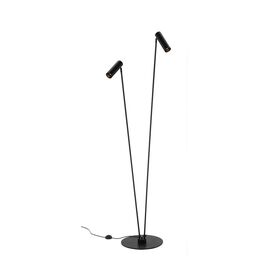 ΜΟΝΤΈΡΝΑ ΦΩΤΙΣΤΙΚΆ ΜΊΝΙΜΑΛ > ΔΑΠΈΔΟΥ >  FLOOR LAMP 01217-10 METAL 2XGU10, LED W30 H175 CM 01217 BLACK - ΜΟΝΤΈΡΝΑ ΦΩΤΙΣΤΙΚΆ