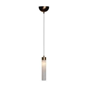 LIGHT ANTIQUE BRASS FINISH CHANDELIER WITH ALABASTER 1XMAX4WLED G9  DIAM.12-H.120 CM - ΚΛΑΣΙΚΆ ΦΩΤΙΣΤΙΚΆ