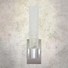 SATIN NICHEL FINISH WALL LIGHT WITH HANDCARVED CRYSTAL DIAM.8-H.32  1XG9 - ΚΛΑΣΙΚΆ ΦΩΤΙΣΤΙΚΆ
