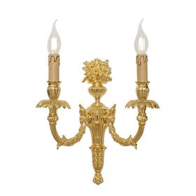 GOLD PLATED FINISH WALL LIGHT 2XMAX 42W E14  L.33-H.35,5-SP.17 CM - ΚΛΑΣΙΚΆ ΦΩΤΙΣΤΙΚΆ