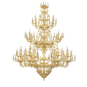 SANDED GOLD PLATED FINISH CHANDELIER 166XMAX42W E14  DIAM.265-H335 CM - ΚΡΕΜΑΣΤΆ ΦΩΤΙΣΤΙΚΆ