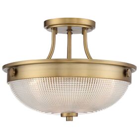 ΚΛΑΣΣΙΚΆ ΦΩΤΙΣΤΙΚΆ > ELSTEAD LIGHTING  > ΟΡΟΦΉΣ > MANTLE 2 LIGHT SEMI-FLUSH - WEATHERED BRASS QUOIZEL GENERAL 2 YEAR GUARANTEE - ΟΡΟΦΉΣ ΦΩΤΙΣΤΙΚΆ 