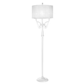 ΚΛΑΣΙΚΆ ΦΩΤΙΣΤΙΚΆ < ΙΤΑΛΙΚΆ POSSONI >   WHITE LACQUERED FINISH FLOOR LAMP WITH SHADE FINISH  022    3XMAX42W E14 - ΔΑΠΈΔΟΥ ΦΩΤΙΣΤΙΚΆ 