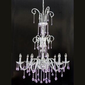 ΚΡΕΑΜΑΣΤΌ ΦΩΤΙΣΤΙΚΌ  ΧΡΏΜΙΟ - VIOLET SWAROVSKI ELEMENTS Ø 86 H 130 • 8 Χ E14 - ΚΡΕΜΑΣΤΆ ΦΩΤΙΣΤΙΚΆ