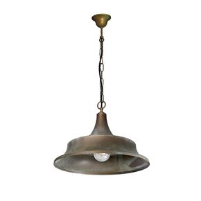 TRADITIONAL LAMPS > VINTAGE RETRO ITALIAN > SINGLE LAMPS > SOSP. OTT. TUTTO ANT-RAM CON V. TRASP. W:500MM H:1000MM 1XE27 220V IP20 - PENDANT LIGHTS