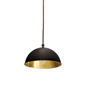 TRADITIONAL LAMPS > VINTAGE RETRO ITALIAN > SINGLE LAMPS > SOSP. OTT. BRU-ANT CON INTERNO .VS 1XE27 220V IP20 - PENDANT LIGHTS