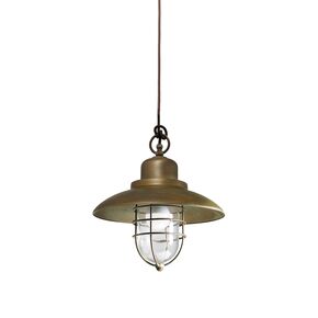 TRADITIONAL LAMPS > VINTAGE RETRO ITALIAN > SINGLE LAMPS > SOSP. OTT. ANT-RAM CON V. TRASP. W:300MM H:830MM 1XE27 220V IP20 - PENDANT LIGHTS
