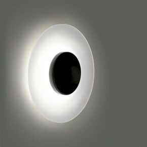 ΑΠΛΊΚΕΣ (ΕΠΊΤΟΙΧΑ ΦΩΤΙΣΤΙΚΆ)  LED WALL LIGHT 1X10 W BLACK HALOS   W:200MM   H:200MM   D:58MM