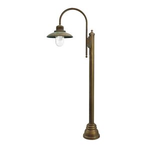 PALETTO 1 LUCE OTTONE ANT-RAM V. TRASP.  W:550MM   H:1550MM   D:300MM  1XE27  220V  IP44