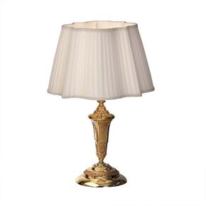 TABLE LAMPS FRENCH GOLD D. 32CM,   H. 30CM,   SP. 17CM,   BULBS 2XE14