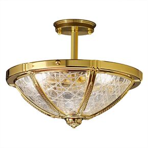 CLOSE TO CEILING GOLD PLATED D. 40CM,   H. 15CM,   SP. 19,5CM,   BULBS 2XE14